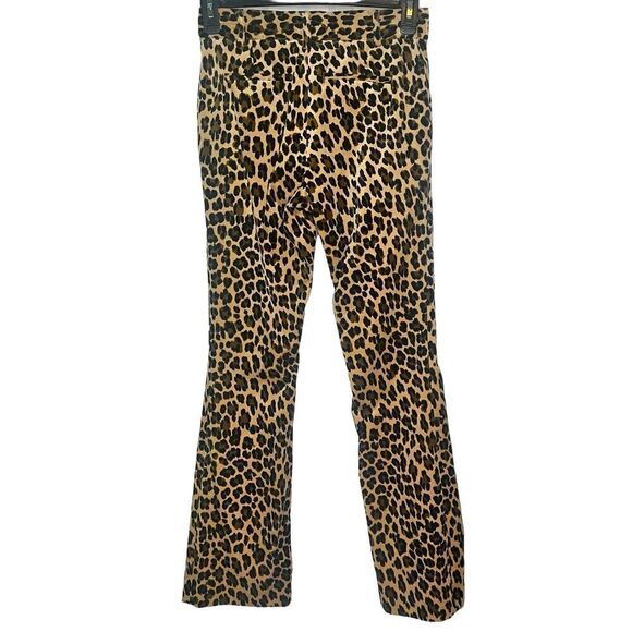FRAME Mini Boot Cheetah-Print Velvet Pants NWT Size 4 - Picture 8 of 13